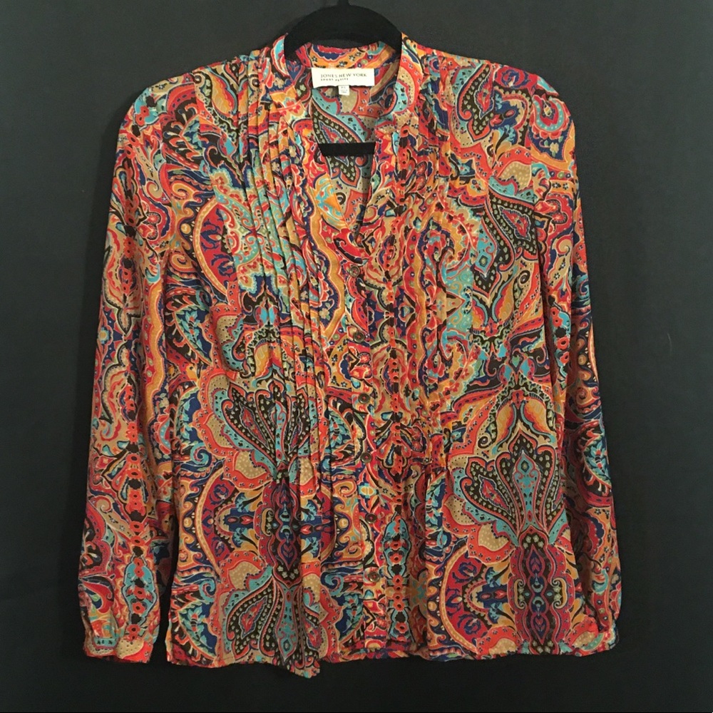 Sheer Paisley Button Up